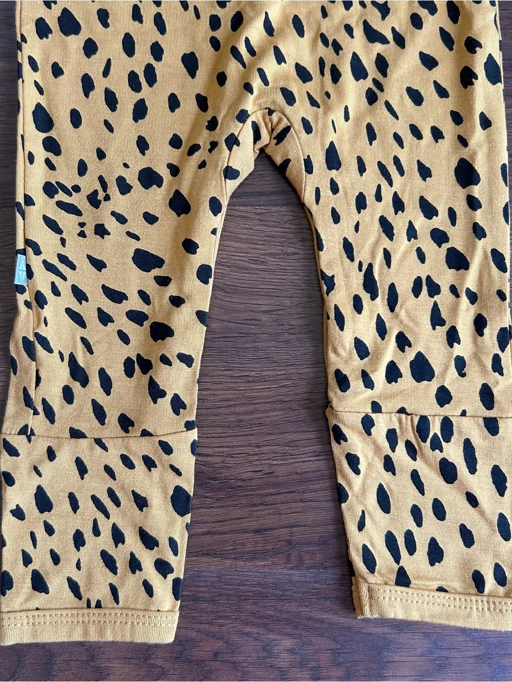 Kyte Snap Bamboo Romper in Marigold Cheetah 3-6m